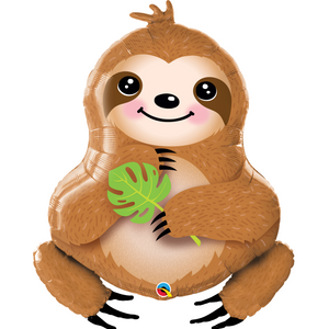 Balloon mylar birthday party supplies toronto smiling sloth animal