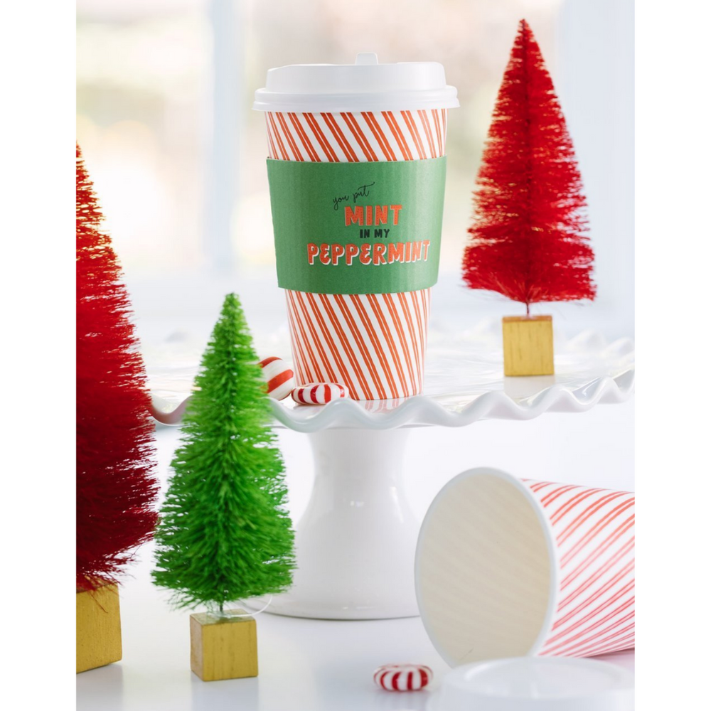 
                
                    Load image into Gallery viewer, Peppermint Coffee Cups 8 ct
                
            