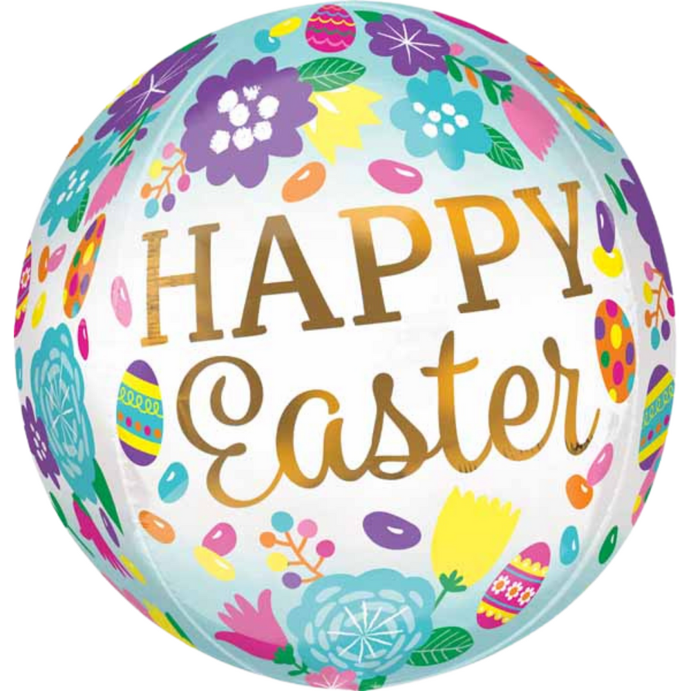 
                
                    Load image into Gallery viewer, Happy Easter Bunny Floral Orbz Balloon
                
            