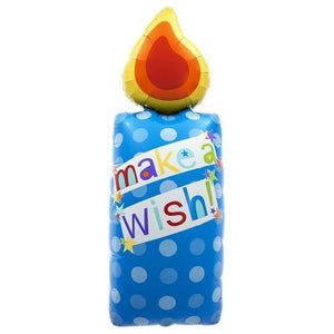 44" candle “make a wish” birthday balloon