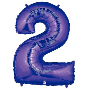 Number Balloons Purple Jumbo