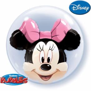 Minnie + Mickey Mouse Head Bubble Balloon