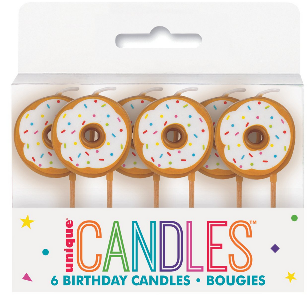 Donut Sprinkles Candles 6 pk