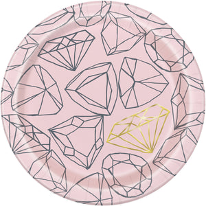 
                
                    Load image into Gallery viewer, Pink Diamond Bachelorette Dessert Plate 7&amp;quot;
                
            