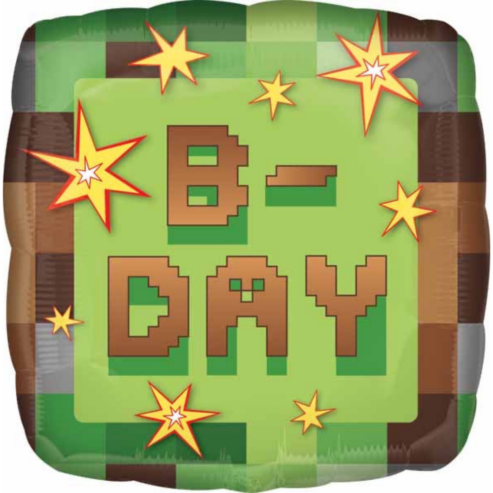 Minecraft TnT Birthday Balloon