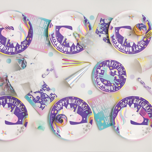 
                
                    Load image into Gallery viewer, Unicorn Happy Birthday Cups 9 oz.
                
            