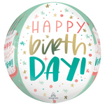 Happy Birthday Cake Orbz Balloon