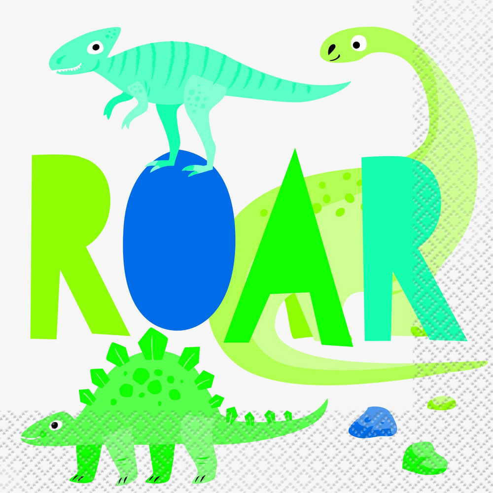 
                
                    Load image into Gallery viewer, Blue &amp;amp; Green Dinosaur Luncheon Napkins
                
            