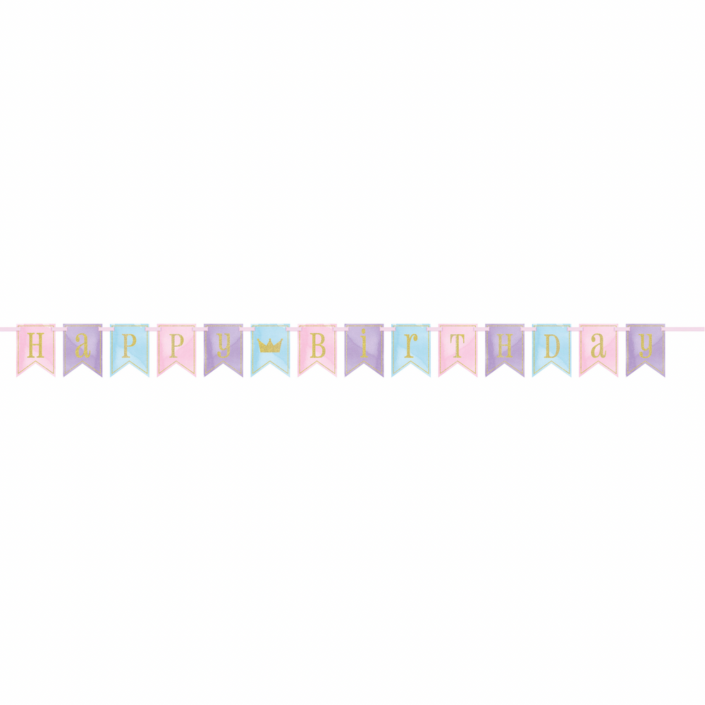 Magical Princess Banner with Glitter 7'