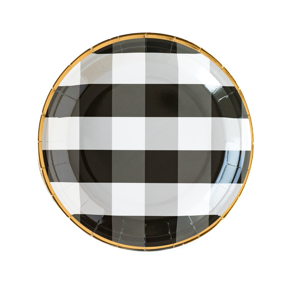 
                
                    Load image into Gallery viewer, check gingham thanksgiving holiday paper plate
                
            
