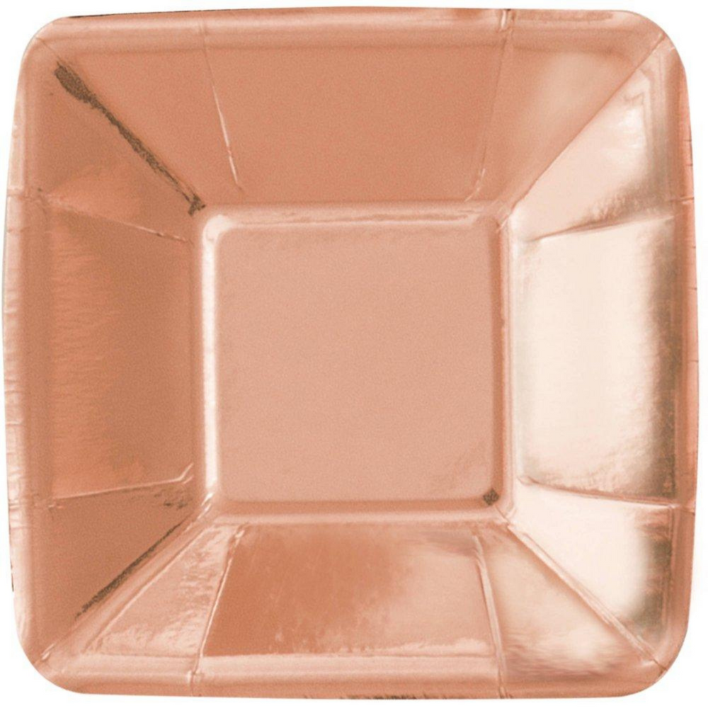 Rose Gold Square Appetizer Plates 5"