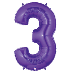 Number Balloons Purple Jumbo