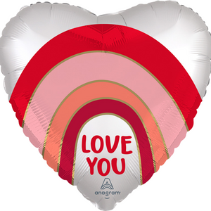 Valentine Rainbow Heart Balloon