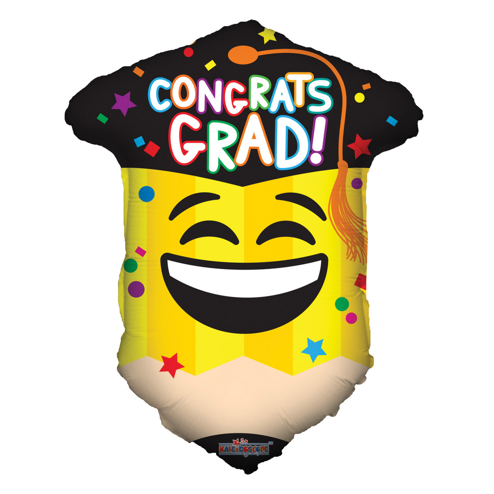 
                
                    Load image into Gallery viewer, Grad Smiling Pencil Congrats Balloon
                
            