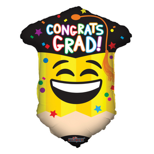 Grad Smiling Pencil Congrats Balloon