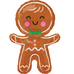 Holiday Smiling Gingerbread Man Balloon