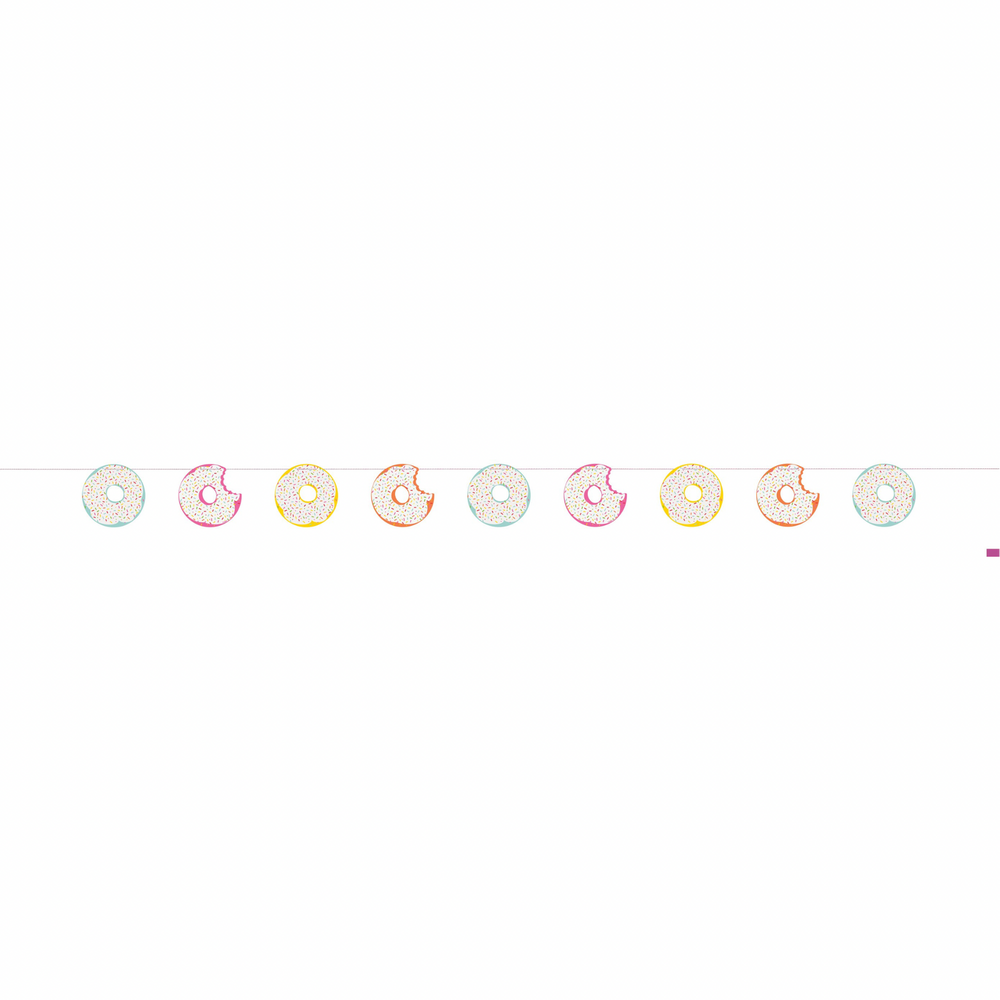 Donut Sprinkles Banner with Glitter 7'