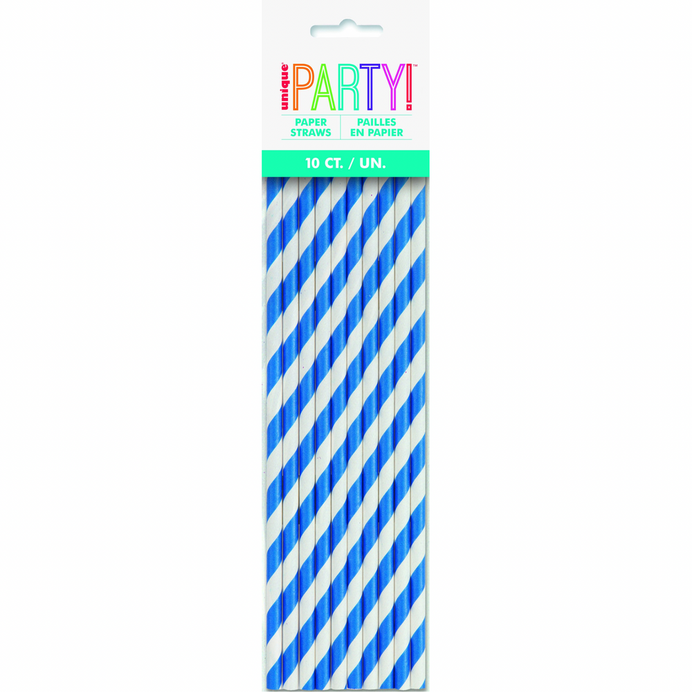 Striped Party Straws