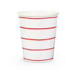 Striped Red Frenchie Cup 9 oz.