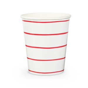 
                
                    Load image into Gallery viewer, Striped Red Frenchie Cup 9 oz.
                
            