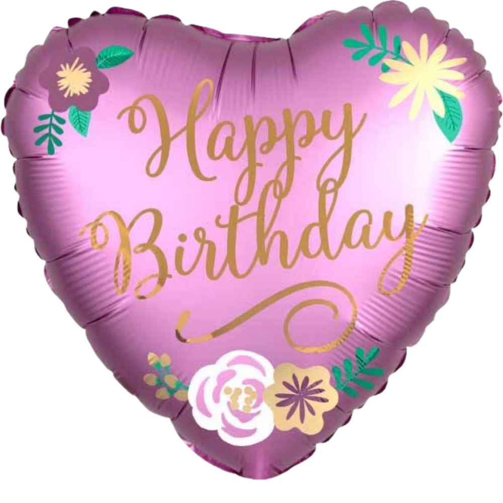 
                
                    Load image into Gallery viewer, Floral Heart Happy Birthday Balloon
                
            