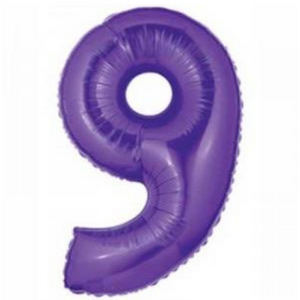 Number Balloons Purple Jumbo