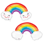 Rainbow + Smiling Clouds Balloon