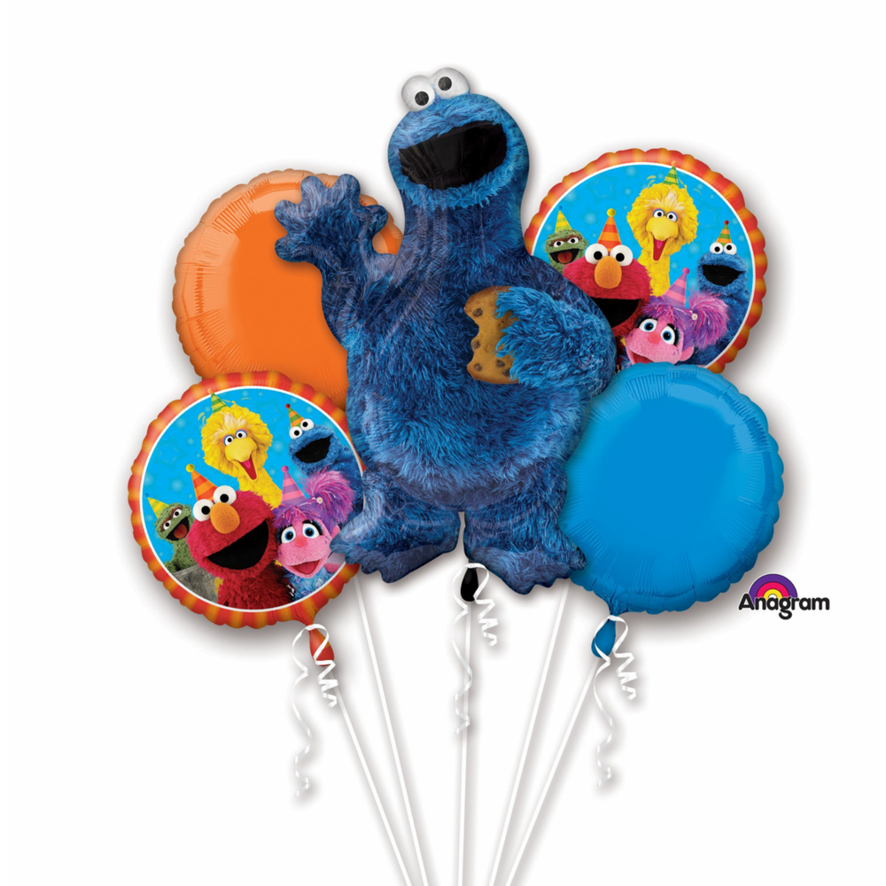 
                
                    Load image into Gallery viewer, Sesame Street Cookie Monster Balloon Bouquet
                
            