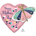 Mother's Day Floral Butterfly 3D Heart Balloon