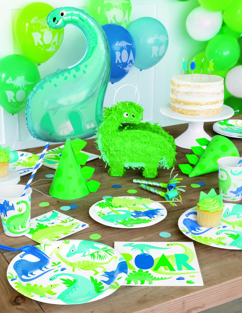 
                
                    Load image into Gallery viewer, Blue &amp;amp; Green Dinosaur Luncheon Napkins
                
            