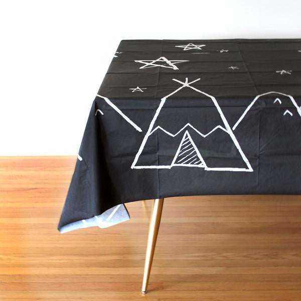 Modern Camp Starry Night Plastic Tablecloth/Backdrop 102" x 54"