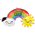 Rainbow, Sun + Cloud Graduation Balloon