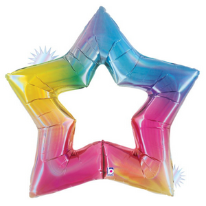 
                
                    Load image into Gallery viewer, Star Holograpic Balloon mylar birthday party supplies toronto
                
            