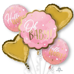 
                
                    Load image into Gallery viewer, Baby Balloon “Oh Baby” Bouquet (5 piece)
                
            