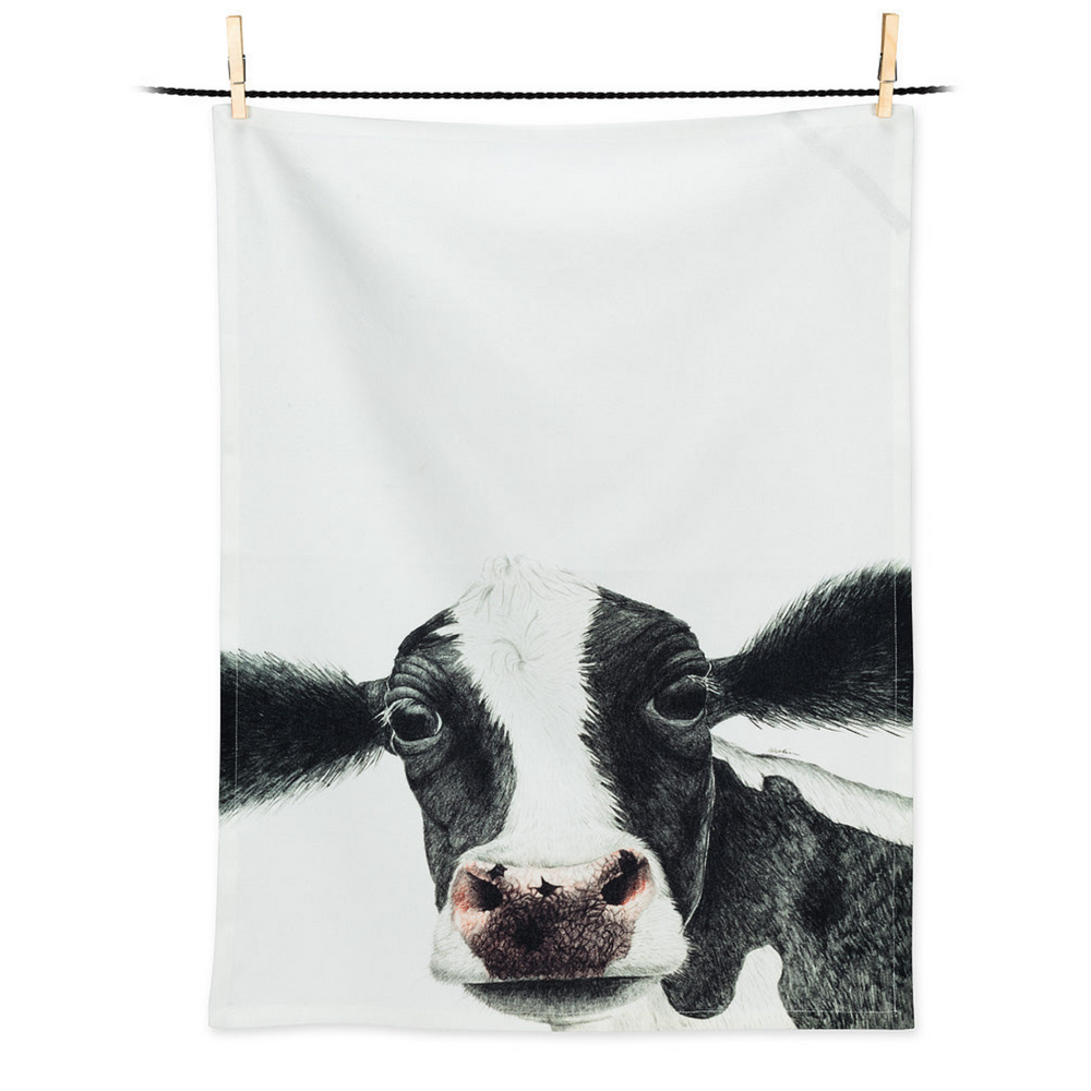 canada icon tea towel toronto gift shop kitchen cow animals