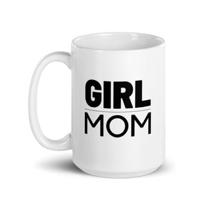 GIRL MOM White glossy mug