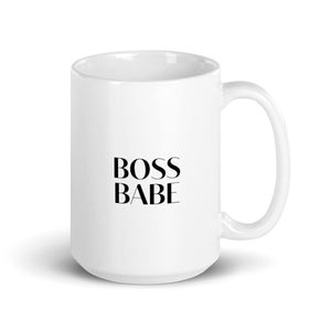 Boss Babe White glossy mug