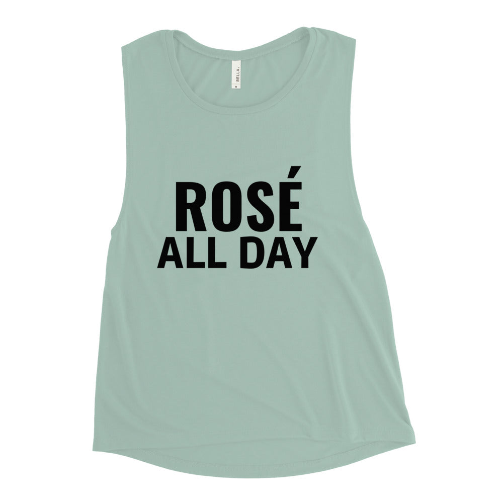 Rosé All Day Ladies Muscle Tank
