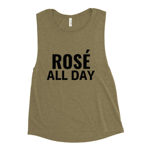 Rosé All Day Ladies Muscle Tank